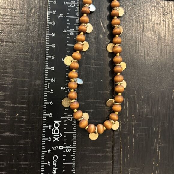 NWT Talbots Wood Bead Long Boho Necklace​ - Picture 5 of 5